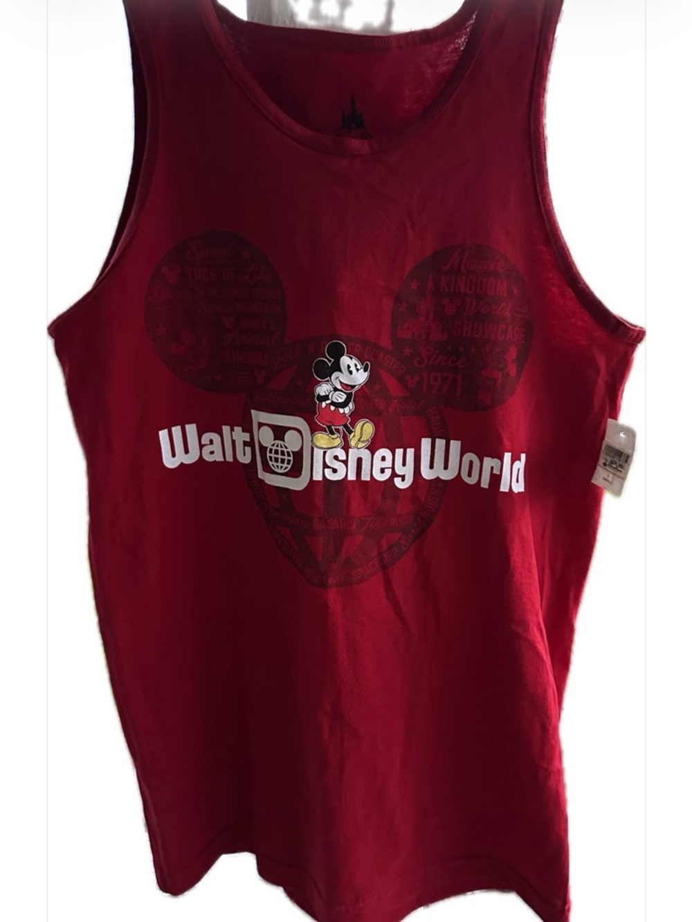 Disney Red Mickey Mouse Walt Disney World Tank Top Size Small